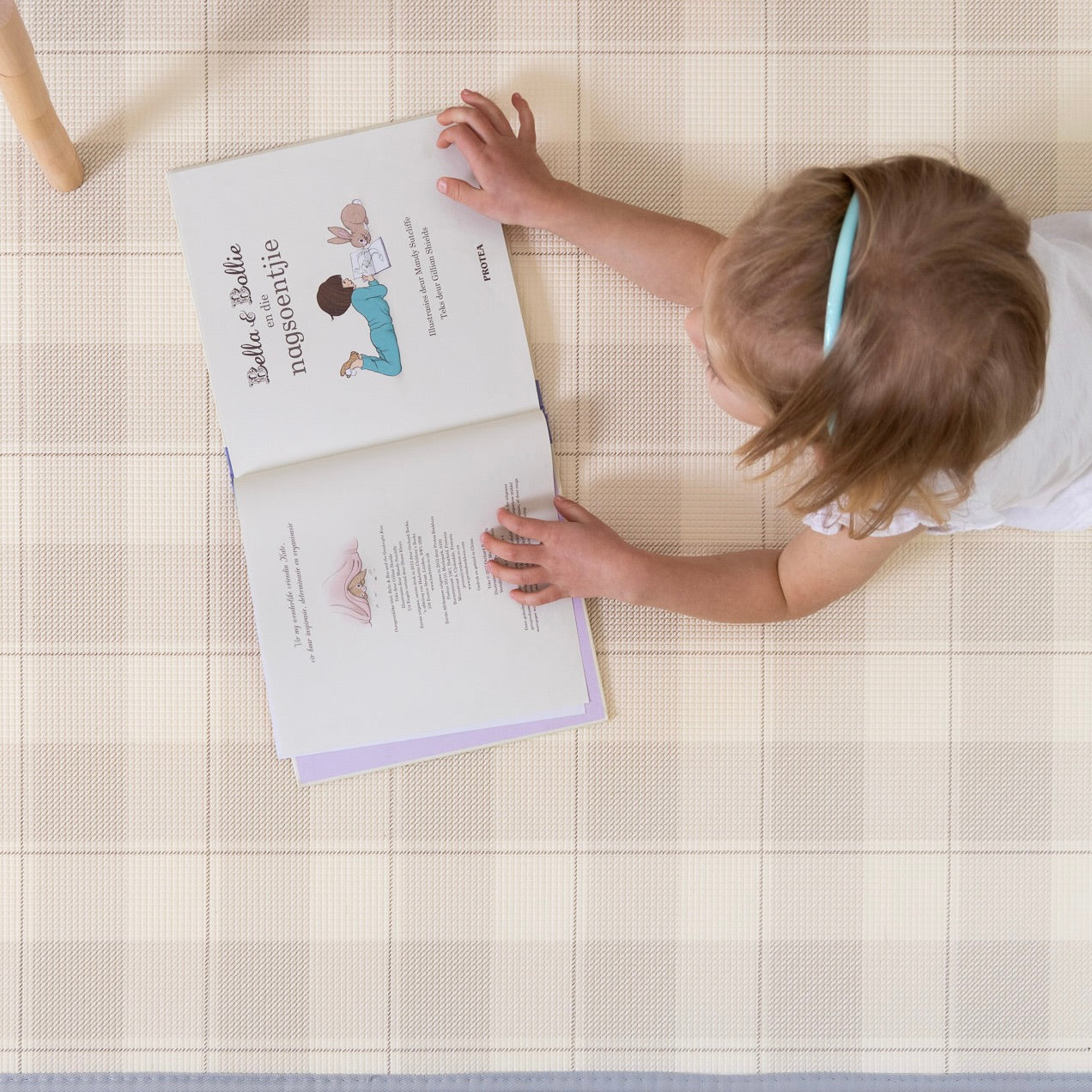 PRE-ORDER: Gingham Stone/ In the Clouds Pink Play Mat (Small)