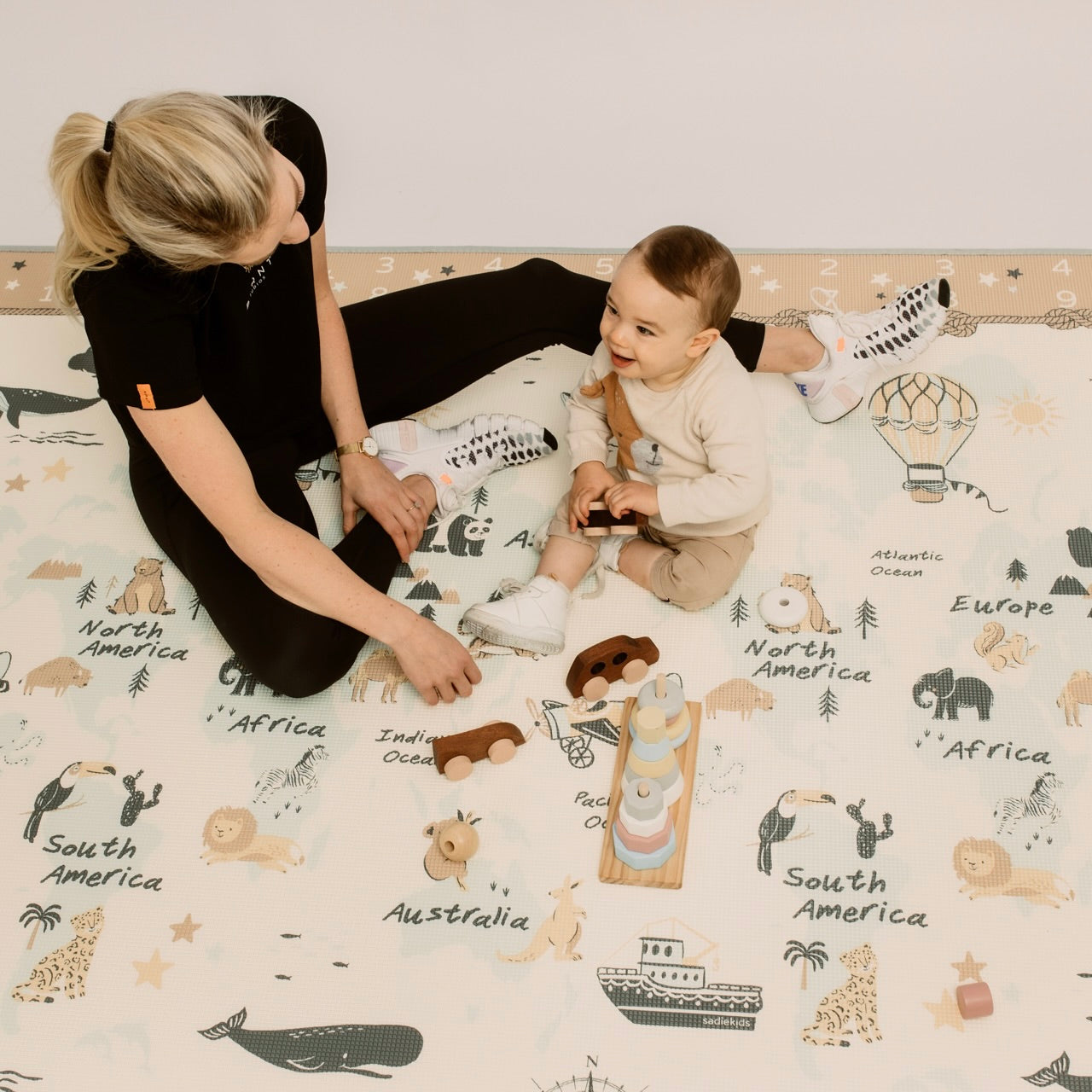 Moonlight Geo/ World Map Play Mat