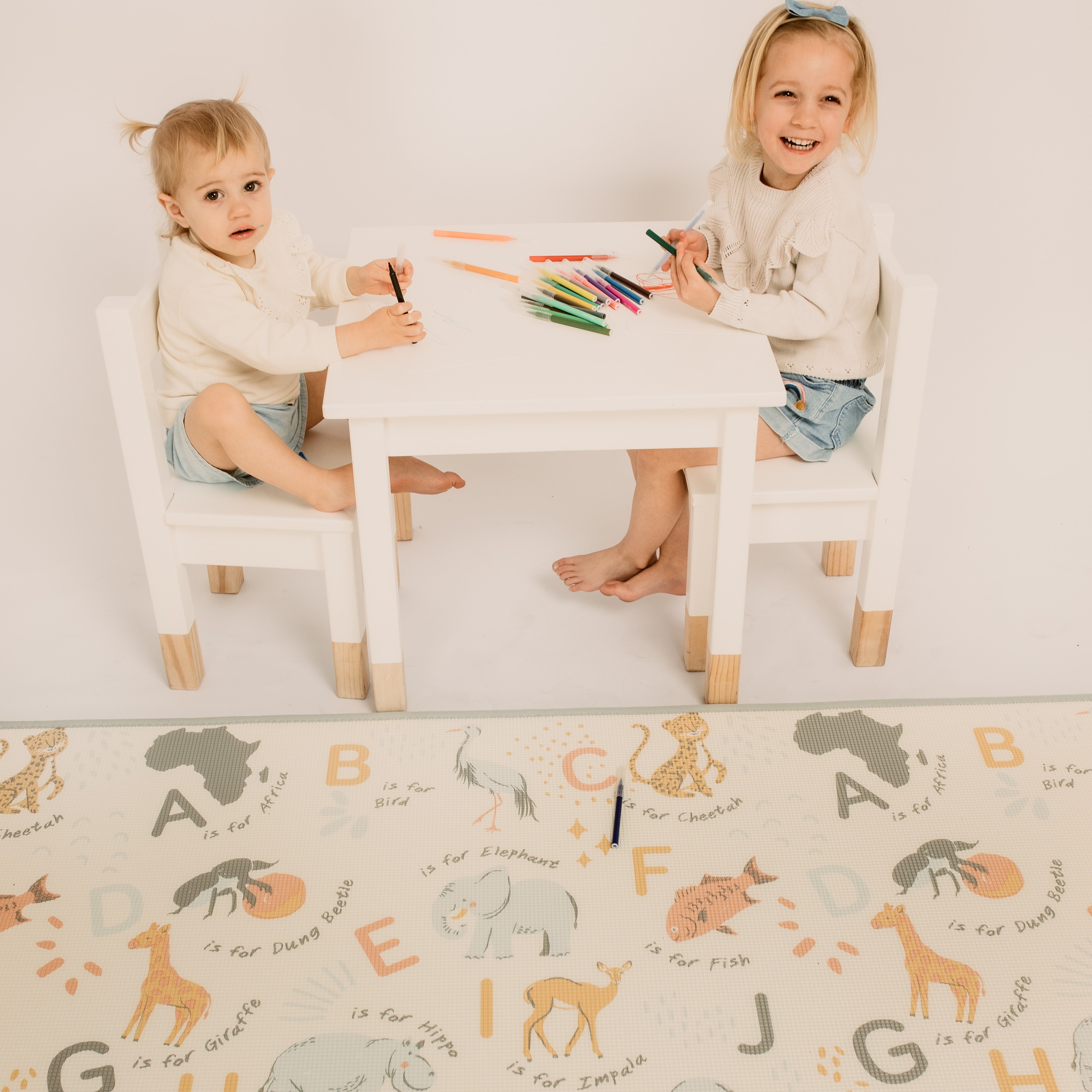 ABC Africa/ Solid Grey Play Mat