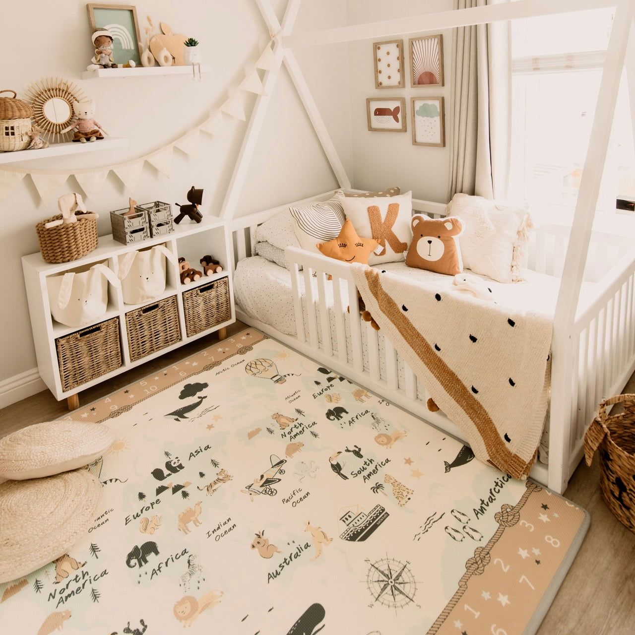 Moonlight Geo/ World Map Play Mat