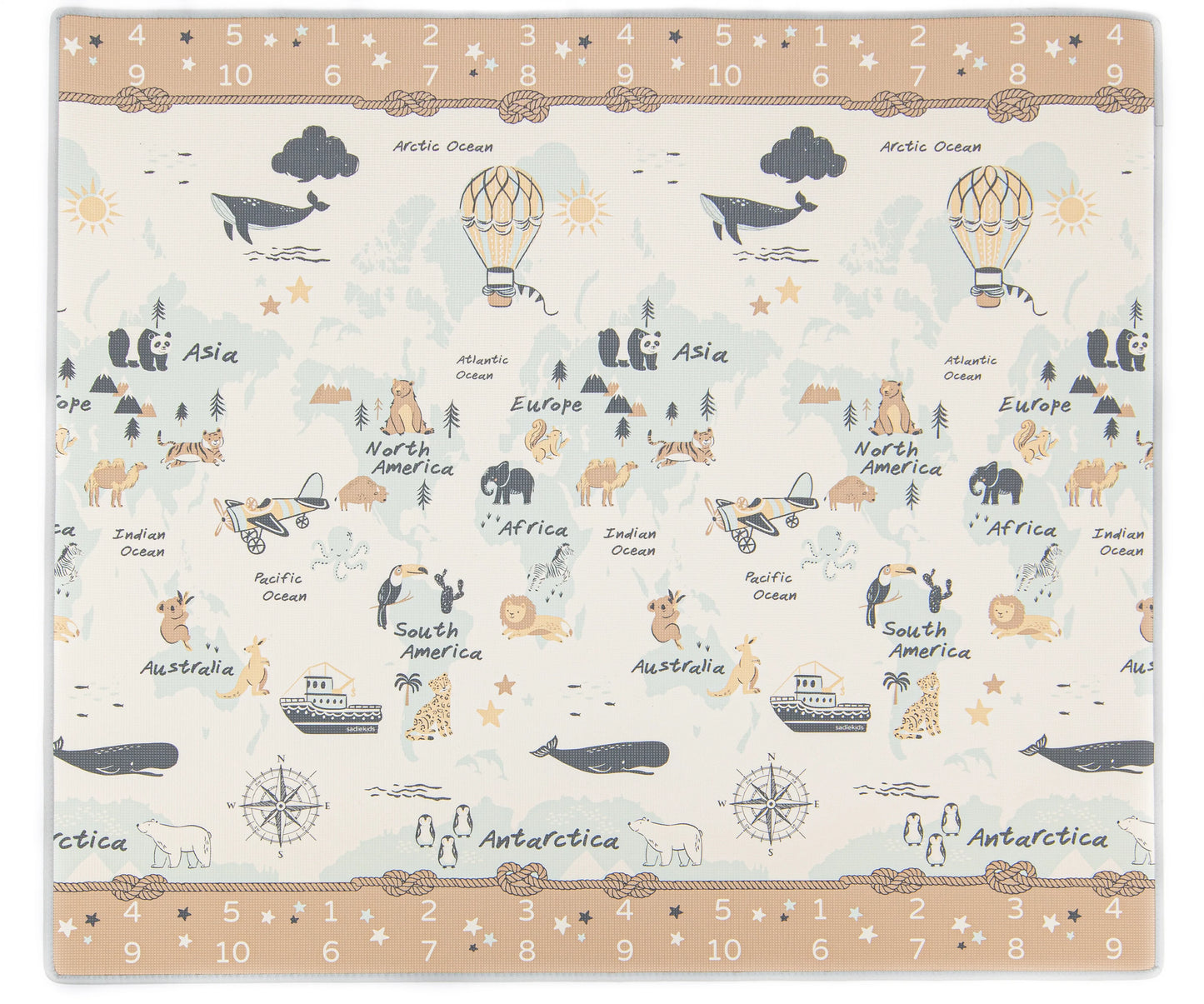ABC Africa/ World Map Play Mat (Large)