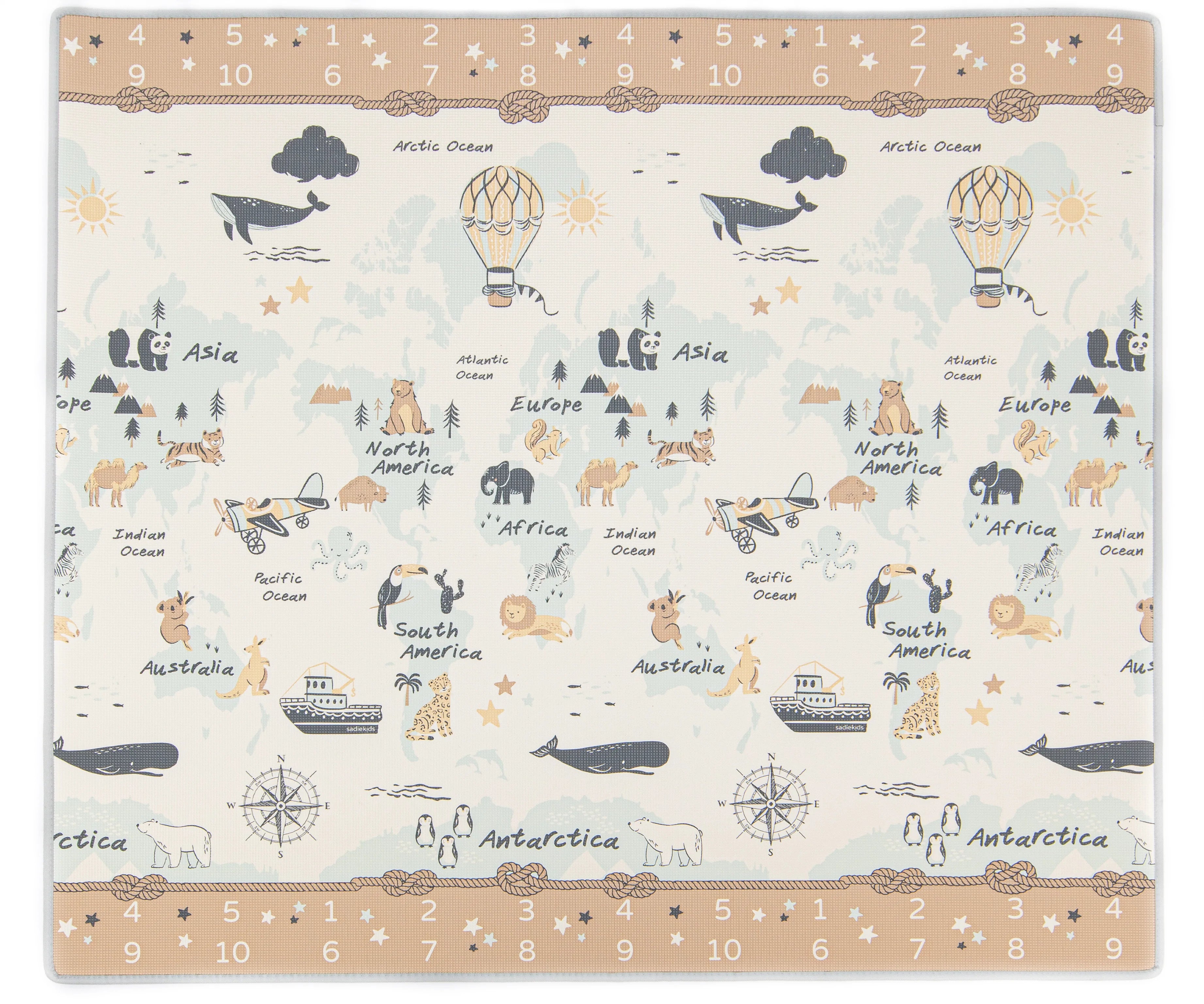 PRE-ORDER: ABC Africa/ World Map Play Mat