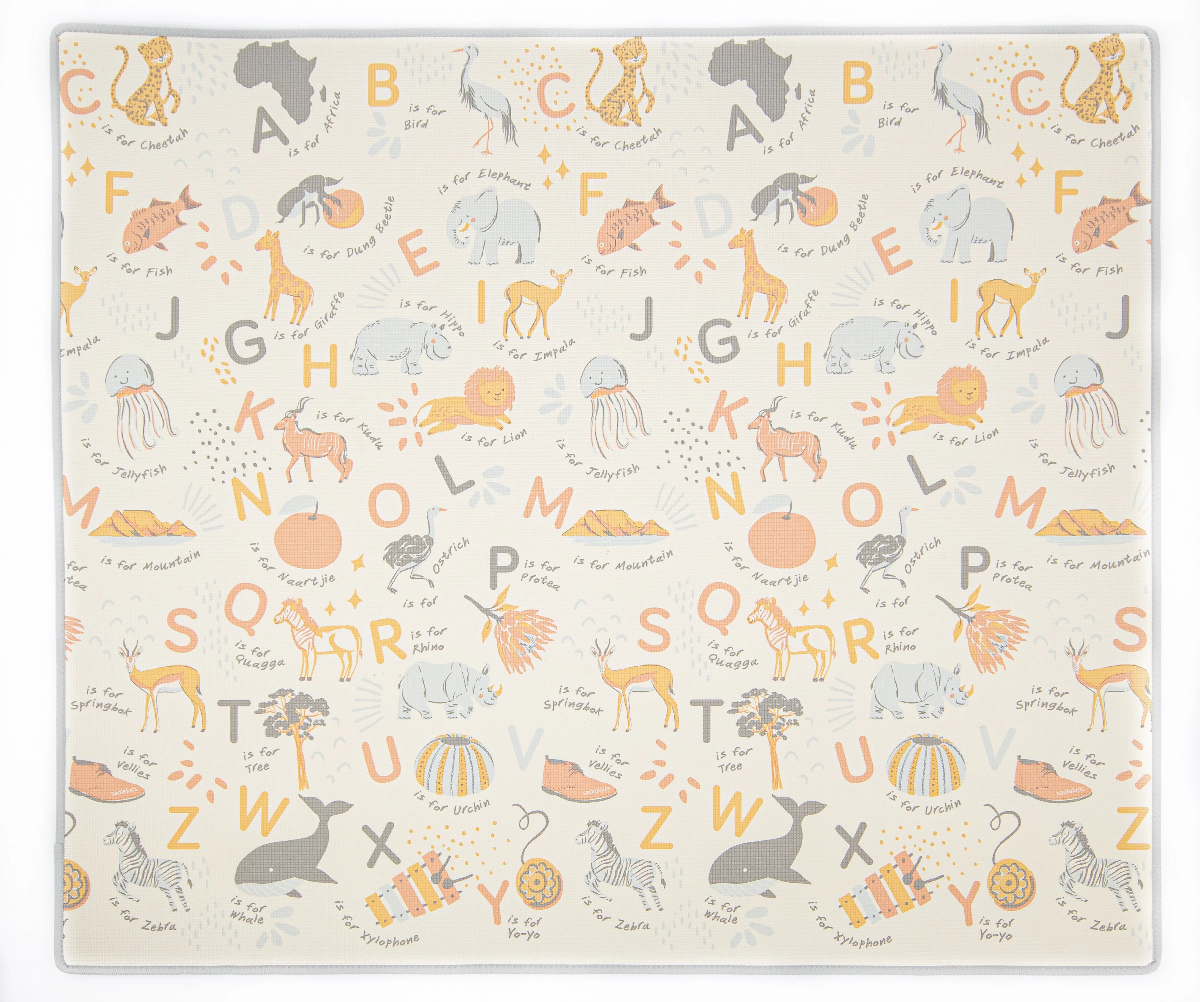 Gingham Stone/ ABC Africa Play Mat