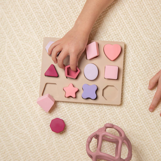 Silicone Puzzle & Ball Set -Pink