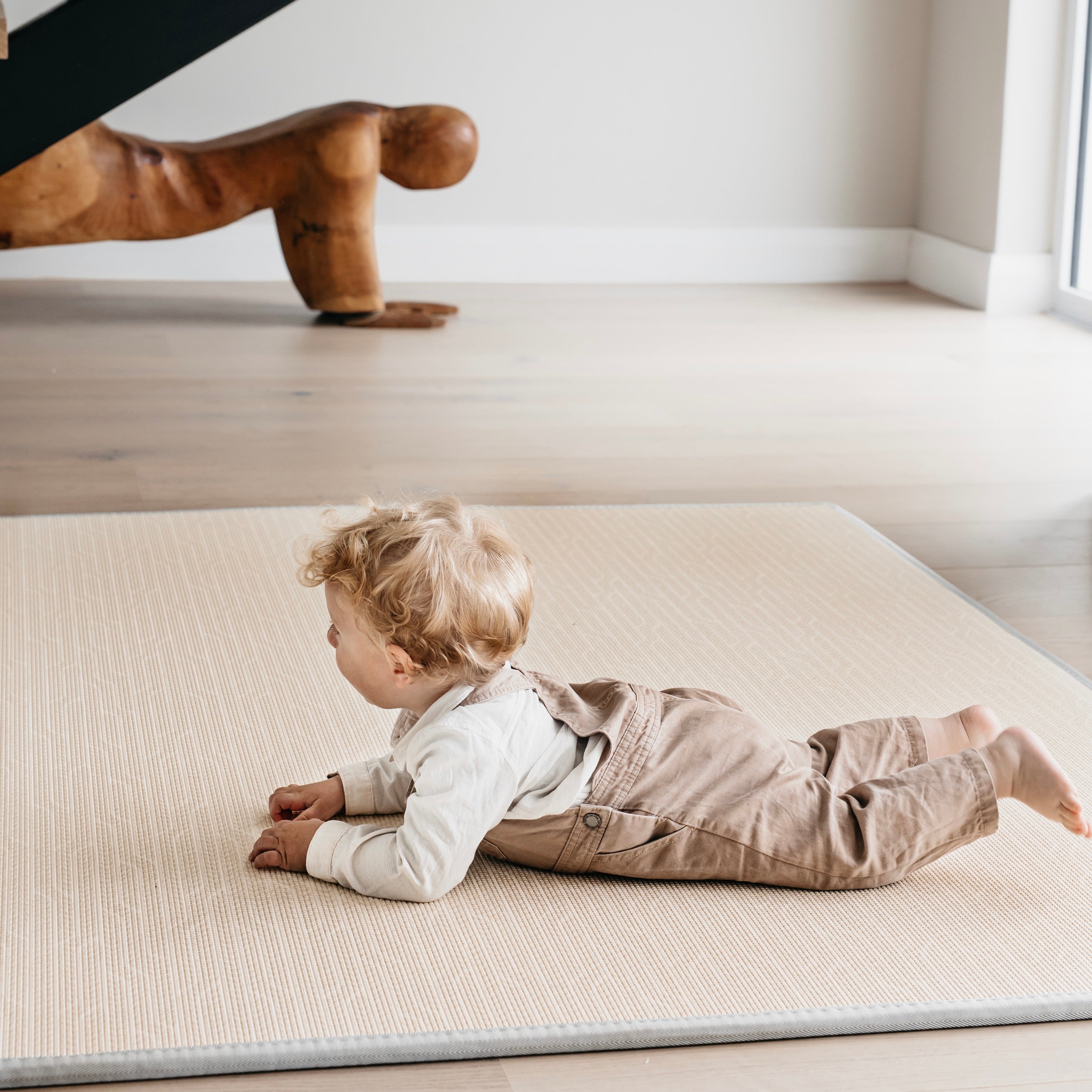 Gingham Lemon Lime/ Dune Play mat (Large)