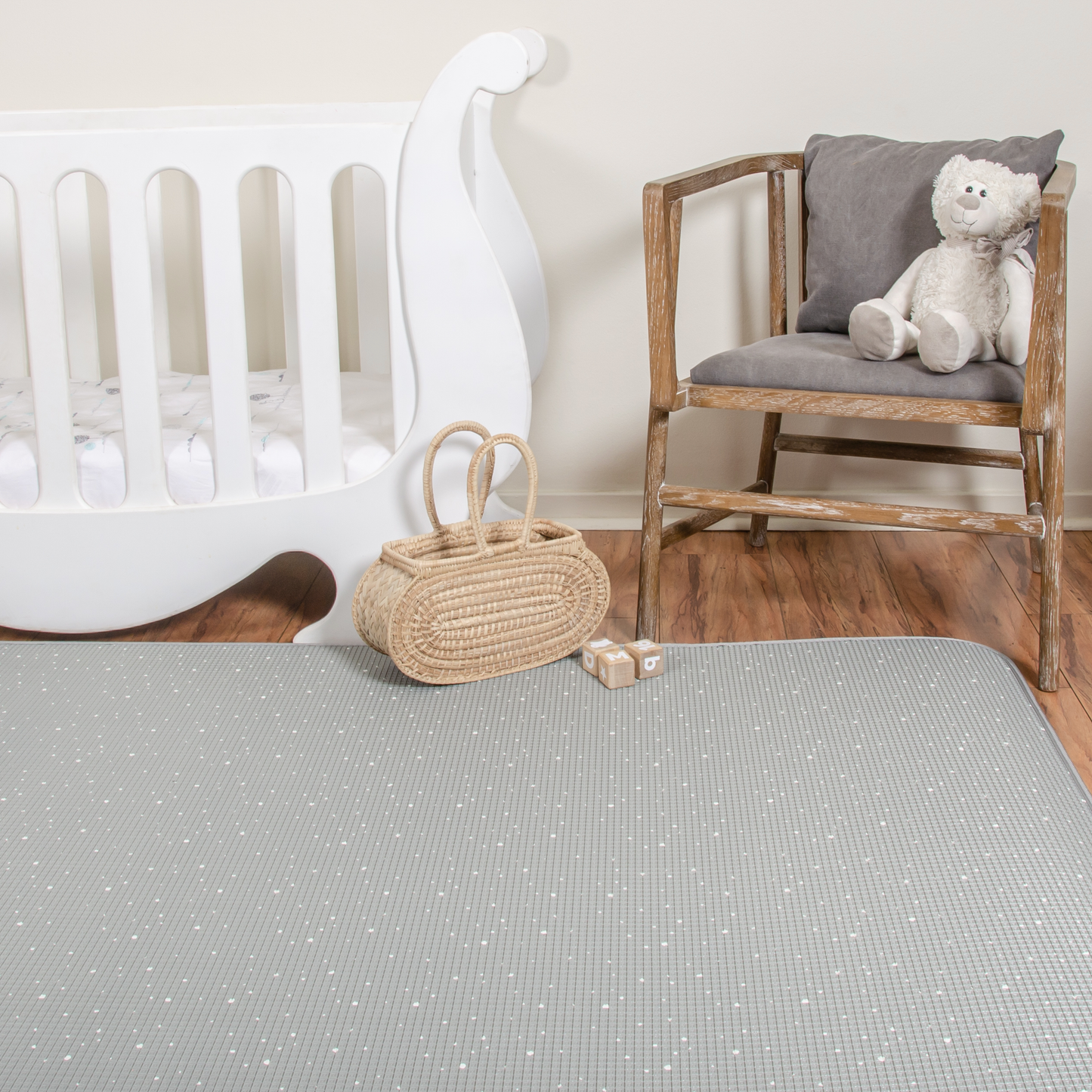 Grey Moroccan/ Grey Speckled Play Mat (Small)
