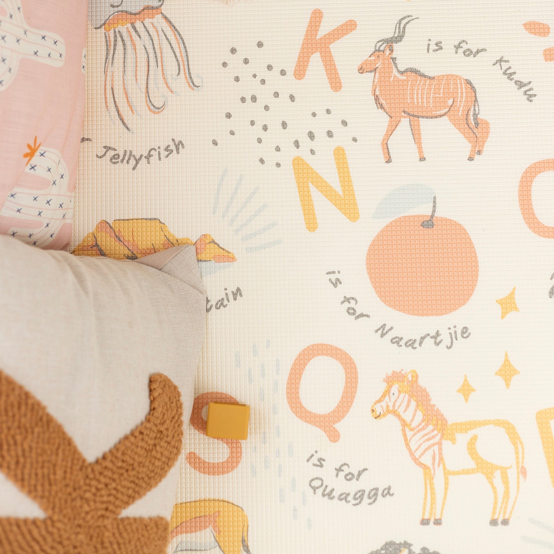 Gingham Stone/ ABC Africa Play Mat