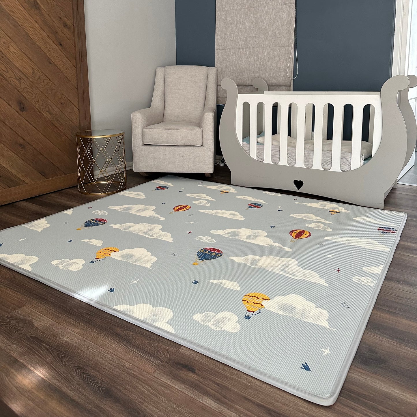 Moonlight Geo/ In The Clouds Blue Play Mat (Small)