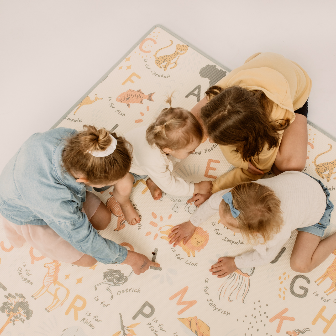 ABC Africa/ Solid Grey Play Mat