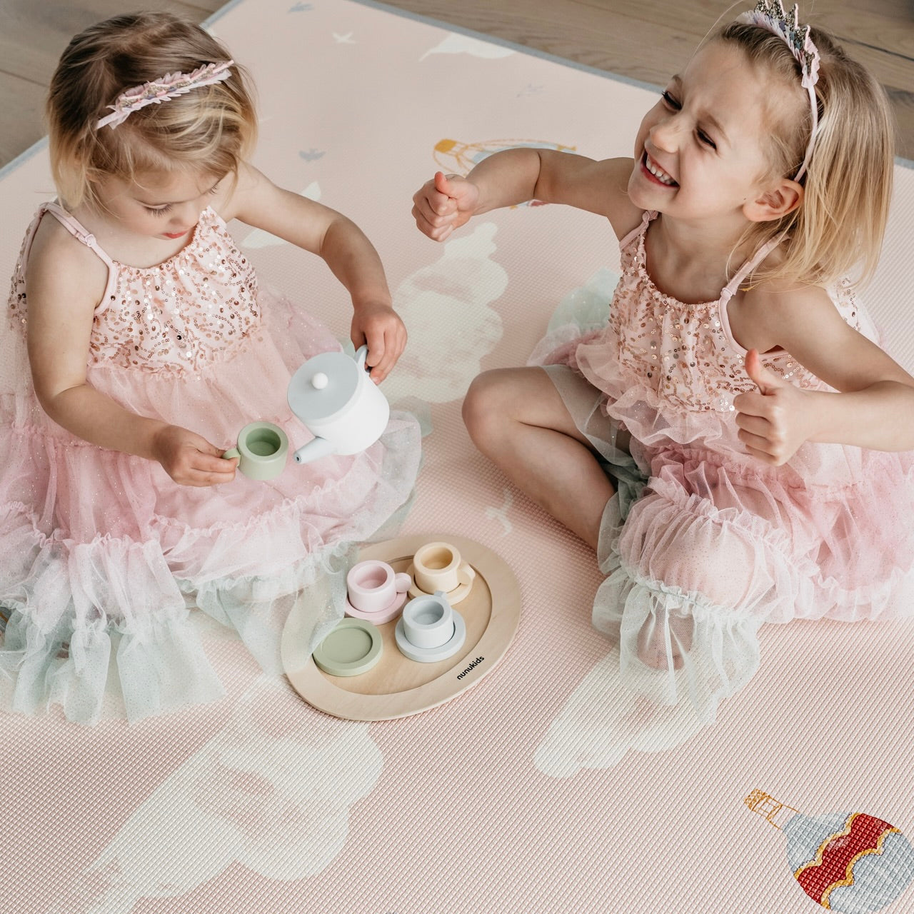 PRE-ORDER: Gingham Lavender/ In The Clouds Pink Play Mat (Small)