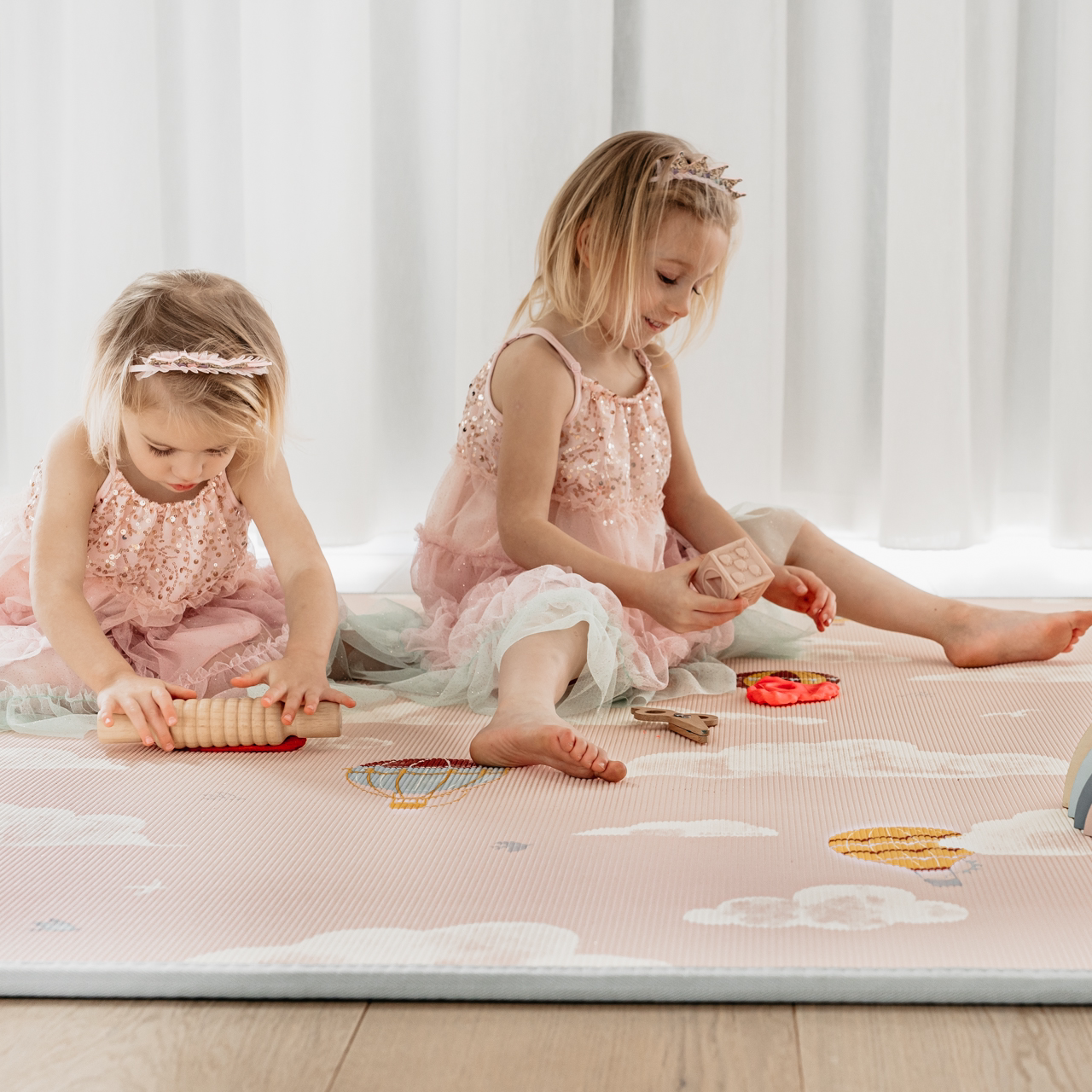 Sunset Geo/ In The Clouds Pink Play Mat