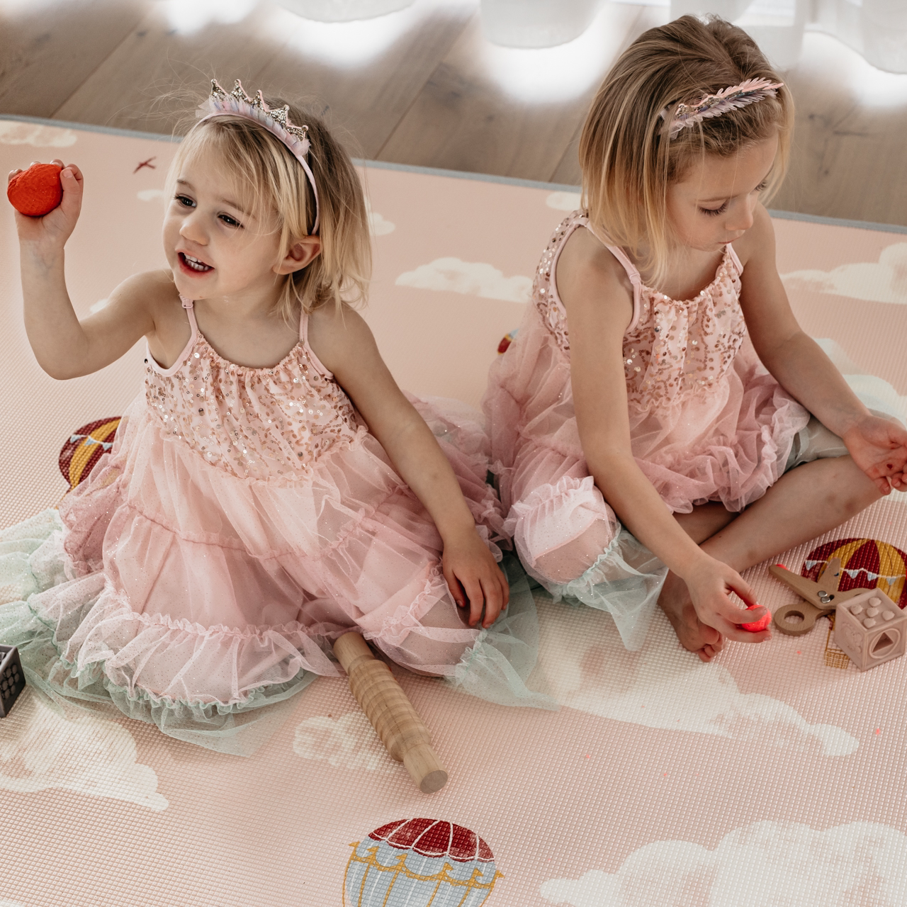 Sunset Geo/ In The Clouds Pink Play Mat