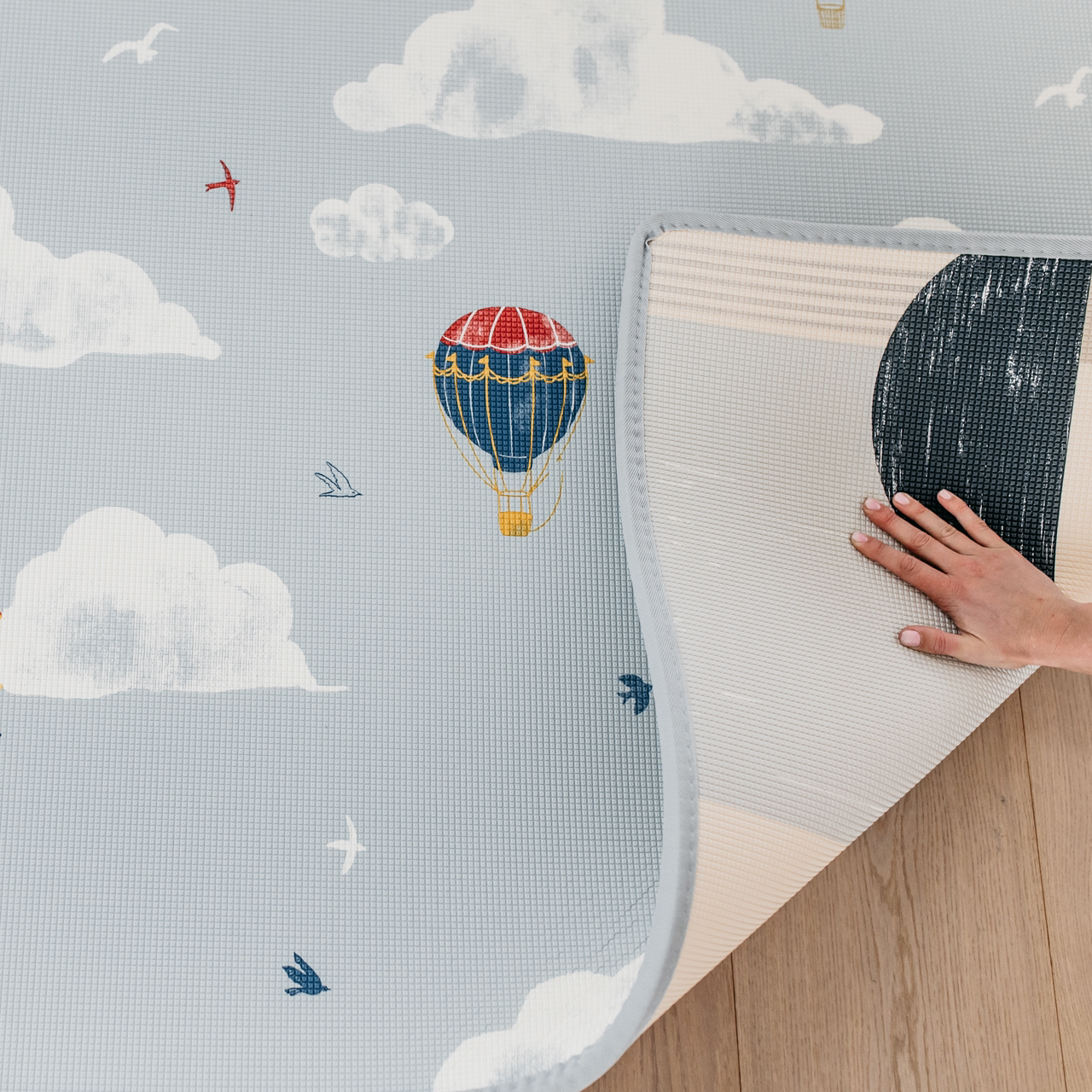 Moonlight Geo/ In The Clouds Blue Play Mat