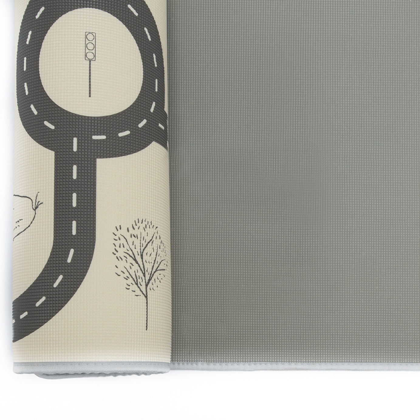 Car Track/ Solid Grey Play Mat