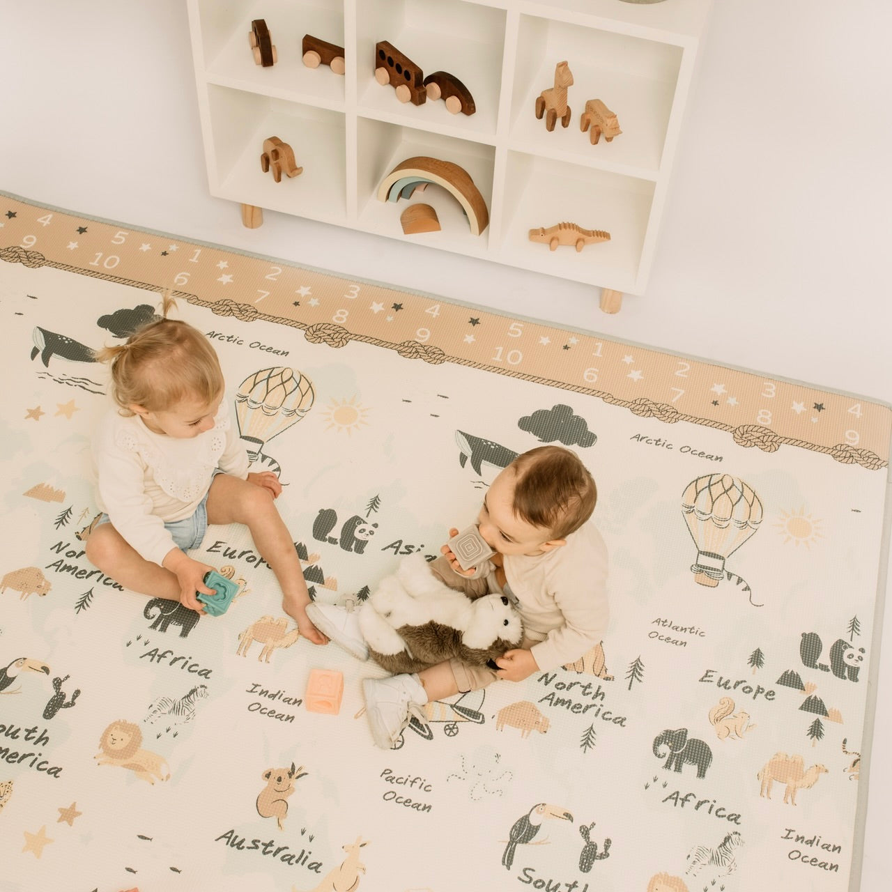 Moonlight Geo/ World Map Play Mat