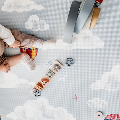 PRE-ORDER: In The Clouds Blue/World Map