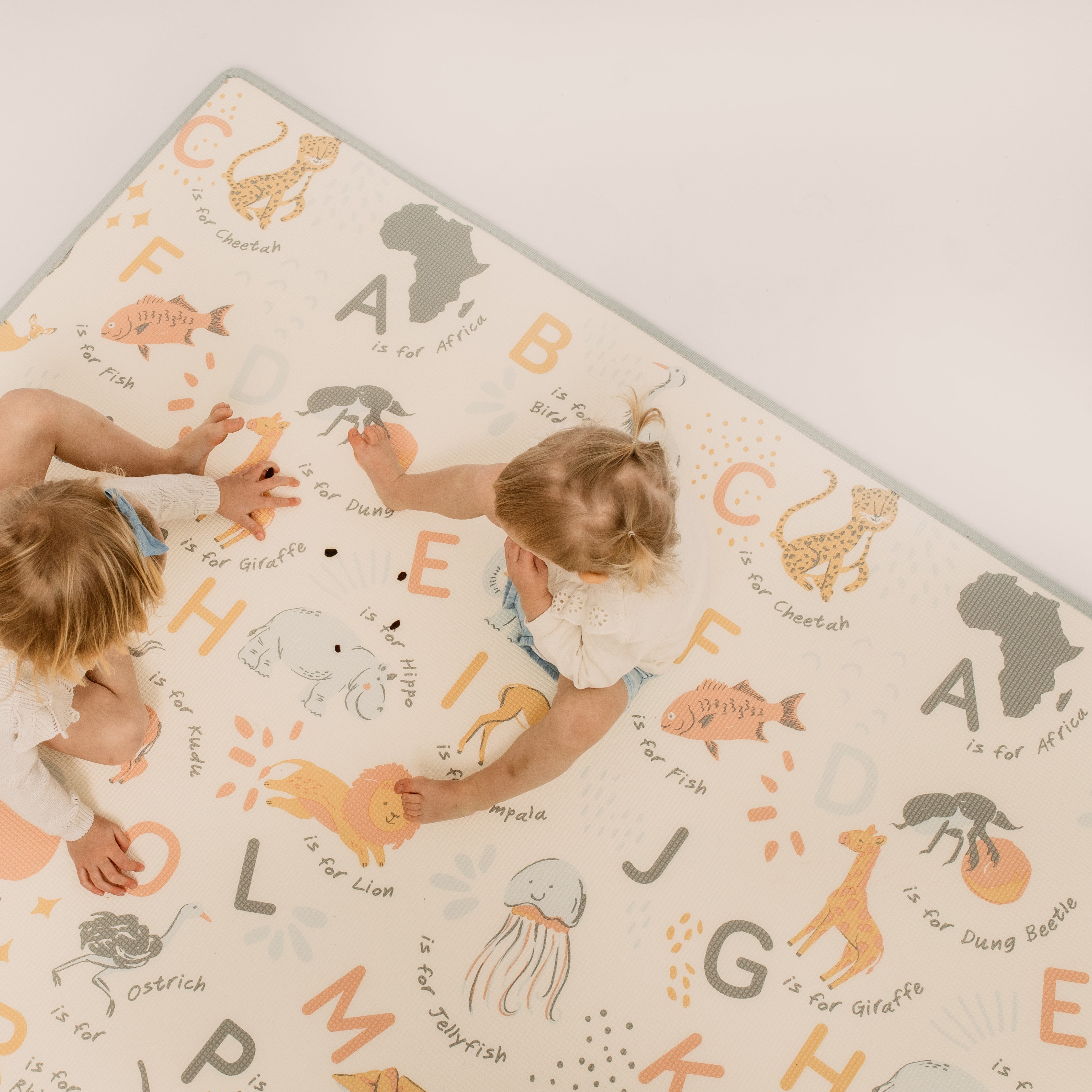 ABC Africa/ Solid Grey Play Mat