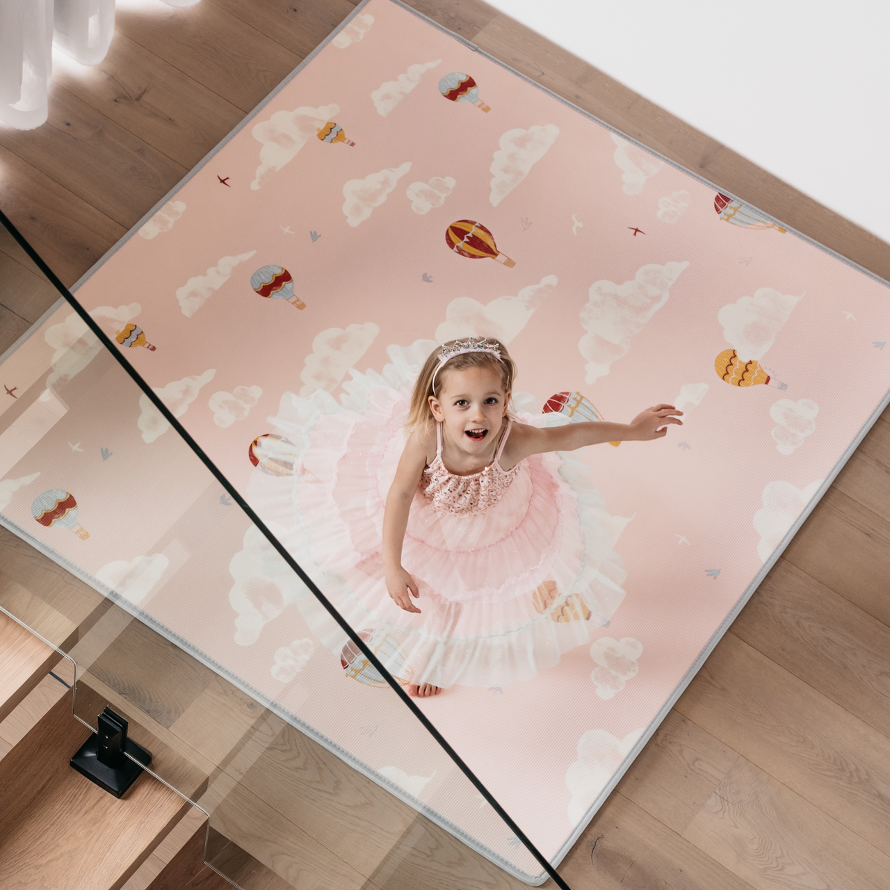 Sunset Geo/ In The Clouds Pink Play Mat