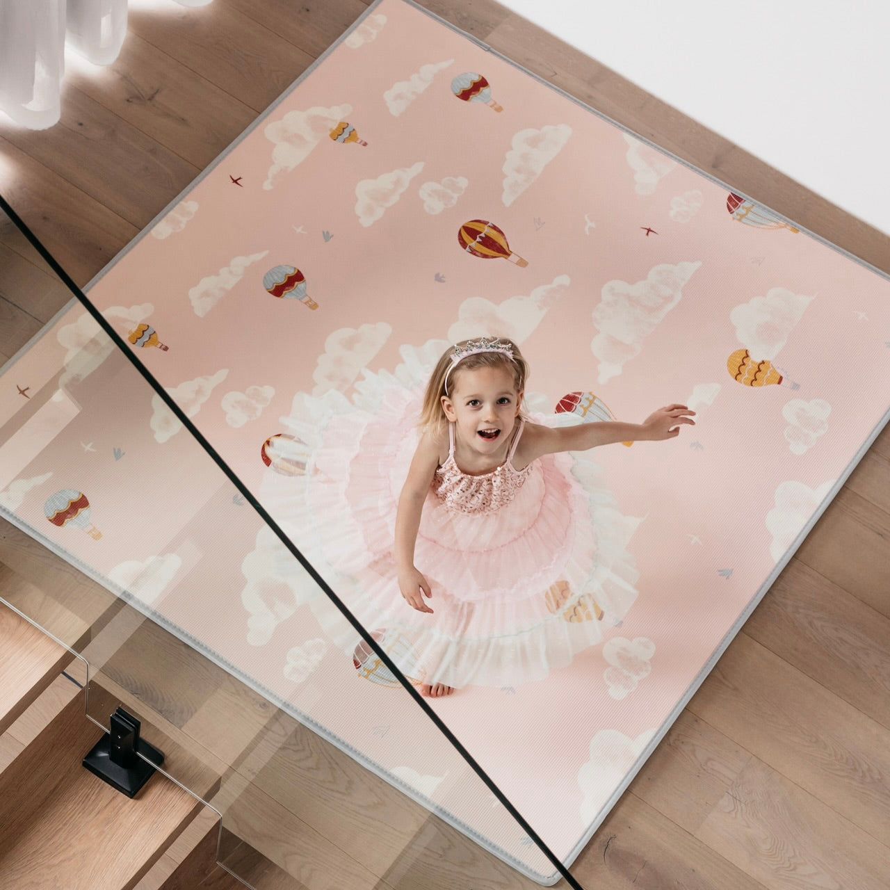 PRE-ORDER: Gingham Lavender/ In The Clouds Pink Play Mat (Small)