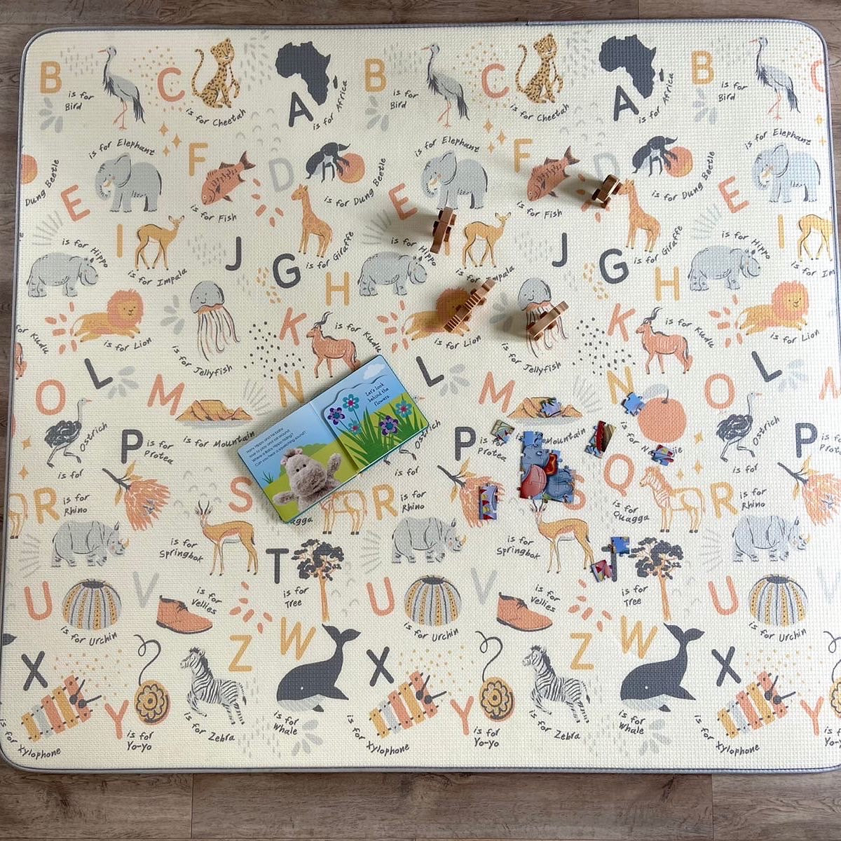 ABC Africa/ Beige Moroccan Play Mat (Small)