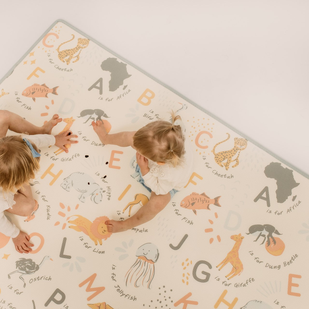 ABC Africa/ Beige Moroccan Play Mat (Small)