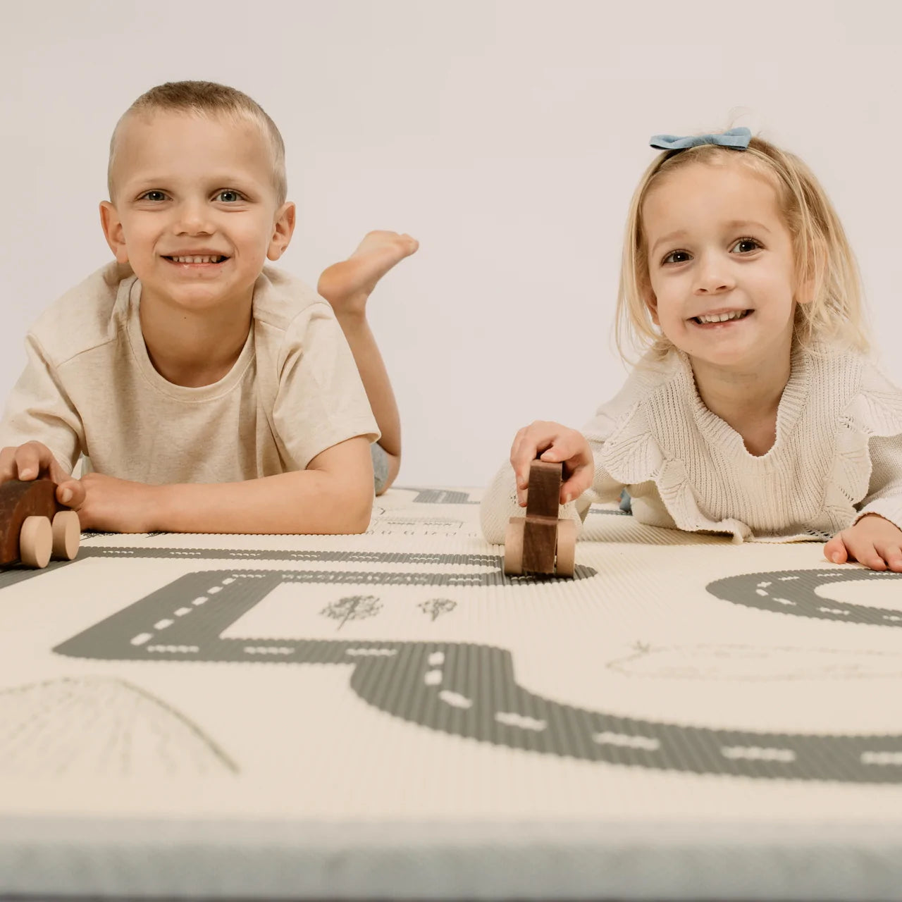 Car Track/ Grey Speckled Play Mat (Small)